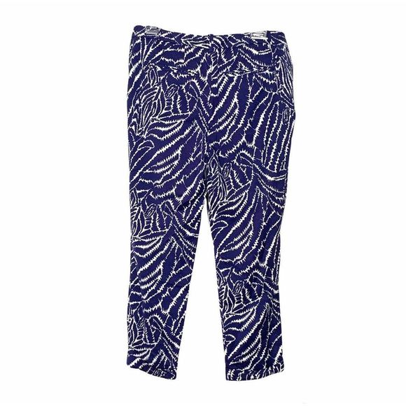❌SOLD❌ Lilly Pulitzer Women’s Peggy Zebra Print Blue White Pants Size 4 - Picture 5 of 12